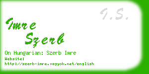 imre szerb business card